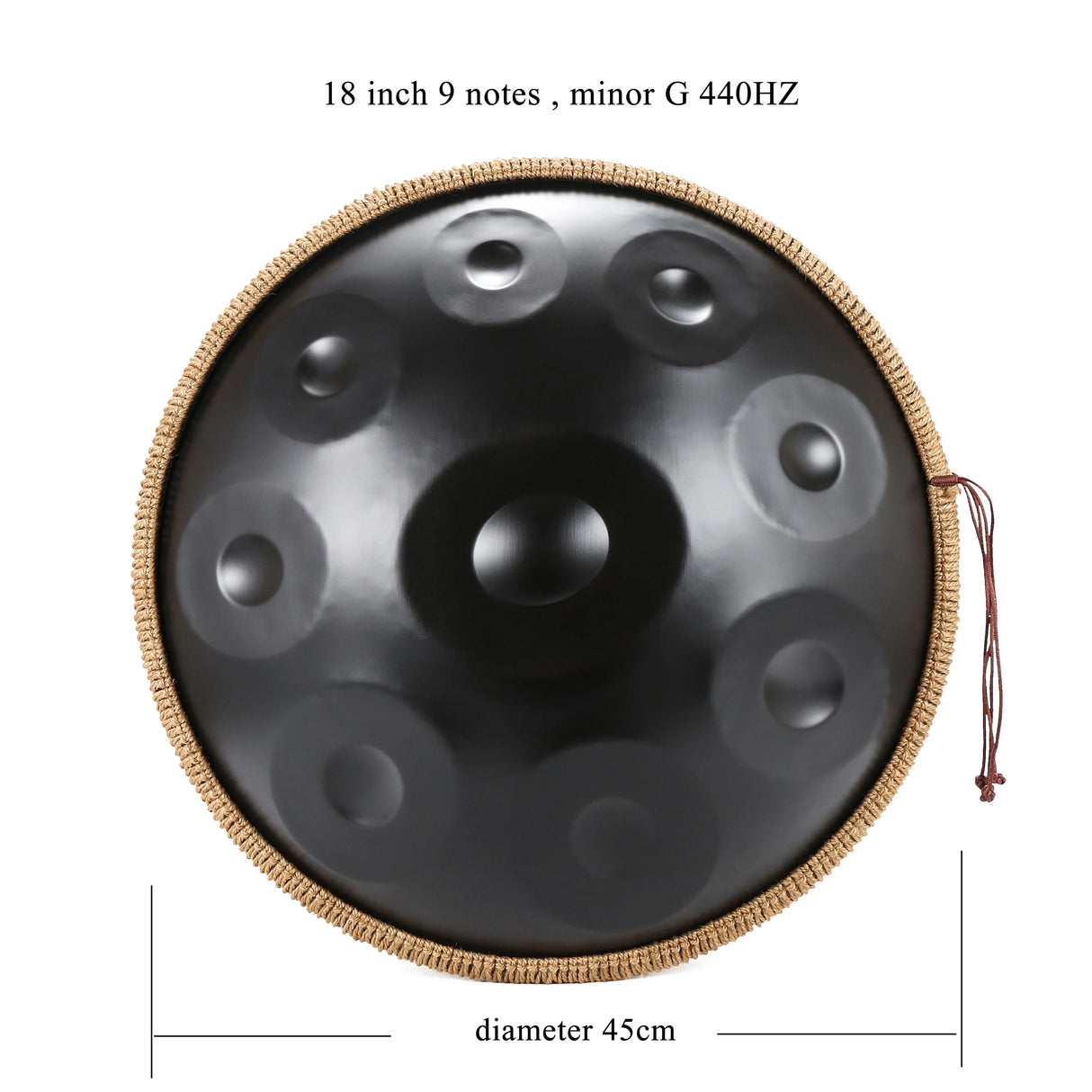 Handpan 18 Inch 9 Notes G Minor 440HZ
