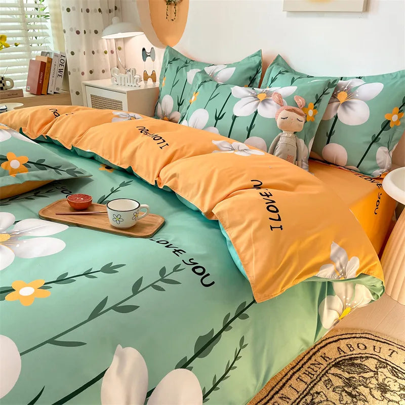 Cute Bedding Set Men Women Duvet Cover Bed