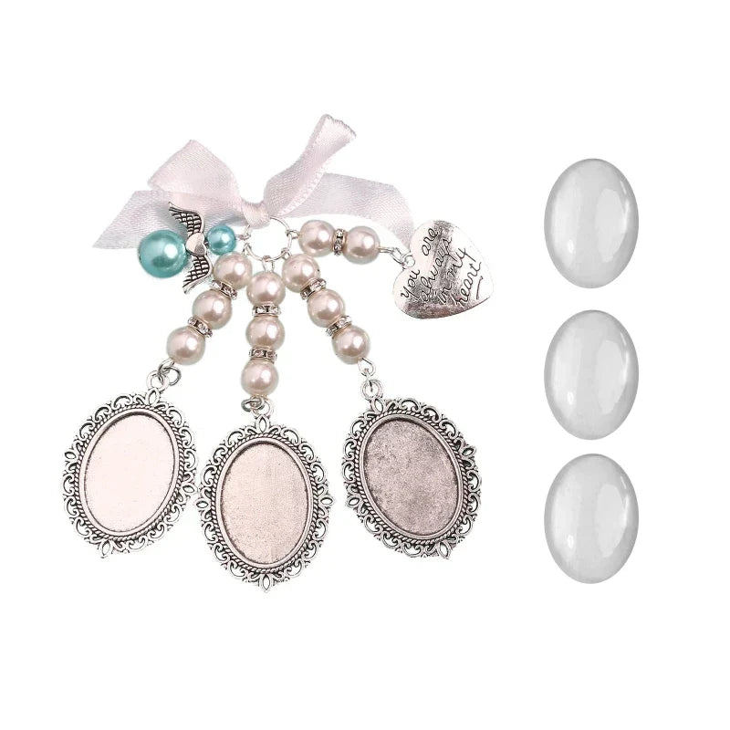 Wedding Bouquet Charm Lace Oval Bridal Bouquet Angel