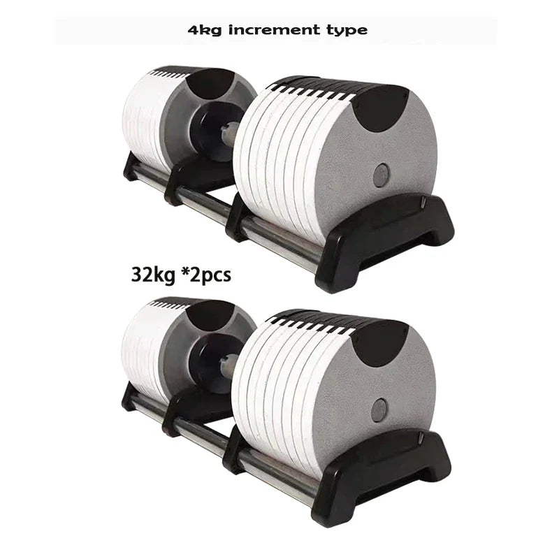 Adjustable Iron Steel Dumbbell, Weight Disc, 1 Second