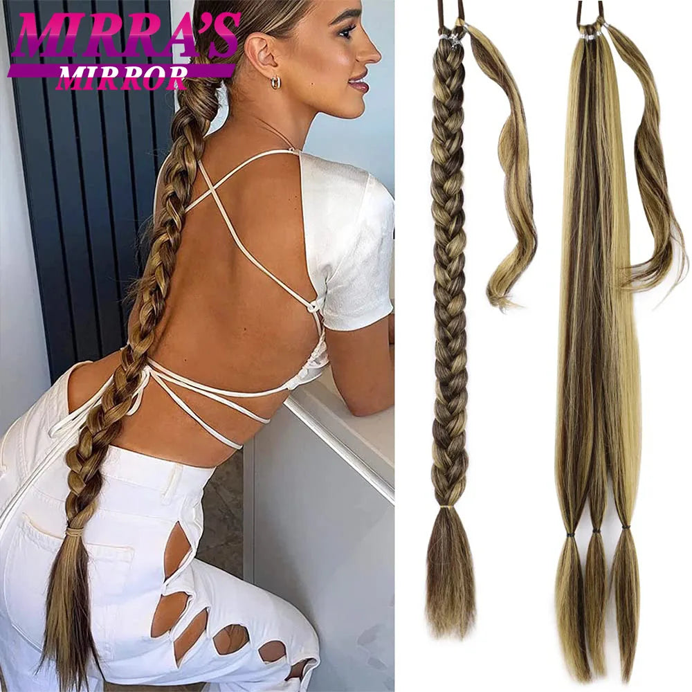 28 Inch Long DIY Braided Ponytail Extension with