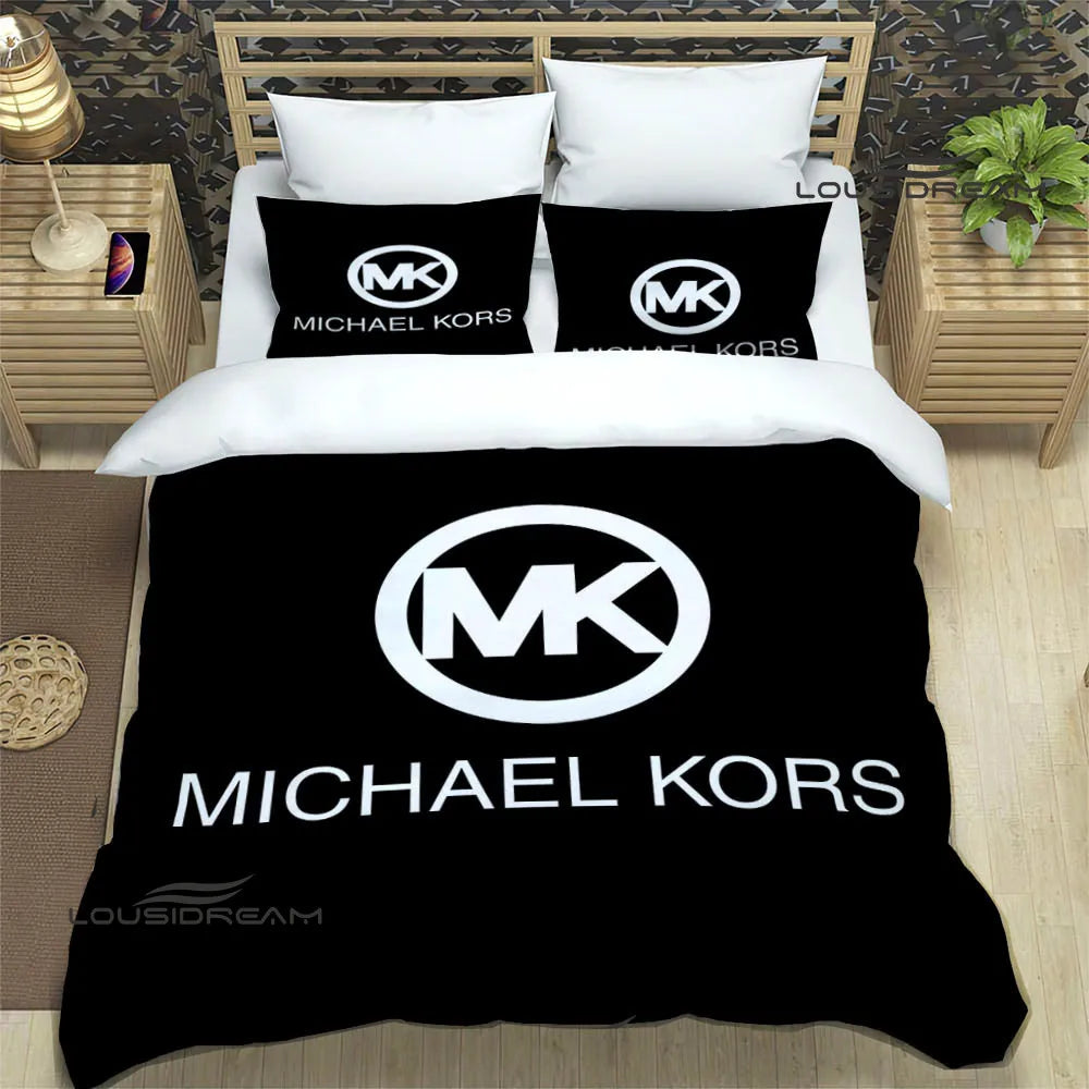 M-Michael-Kors logo printed Bedding Sets exquisite supplies set