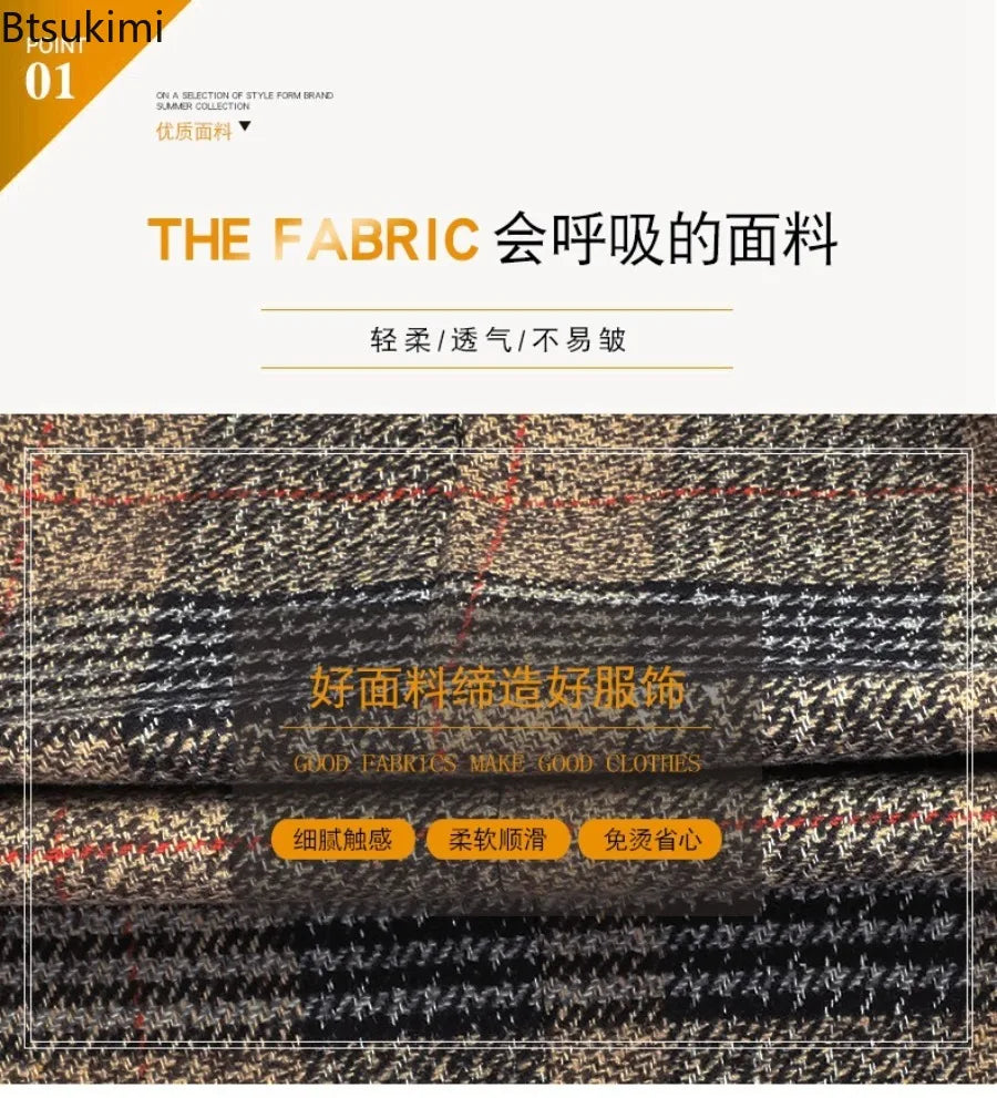 2024 Men's Fashion Blazer Jacket Suit England Style