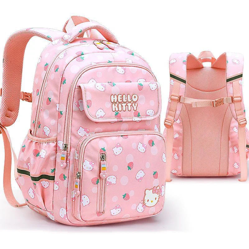 Sanrioed Hello kitty Schoolbag Cartoon Strawberry Kitty Cat