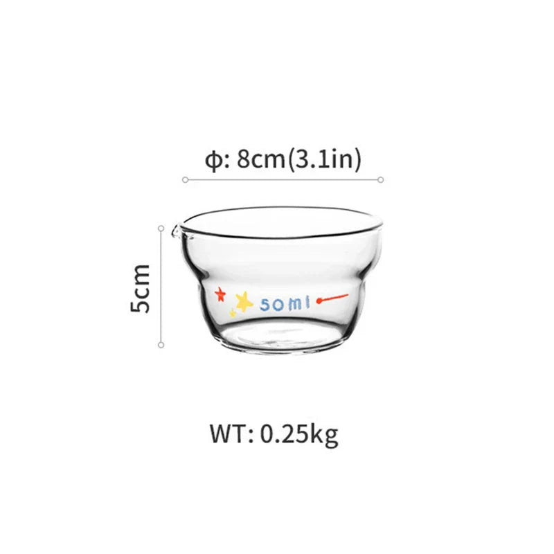 Kitchen Mixing Bowl with Spout Scale Glass Measuring