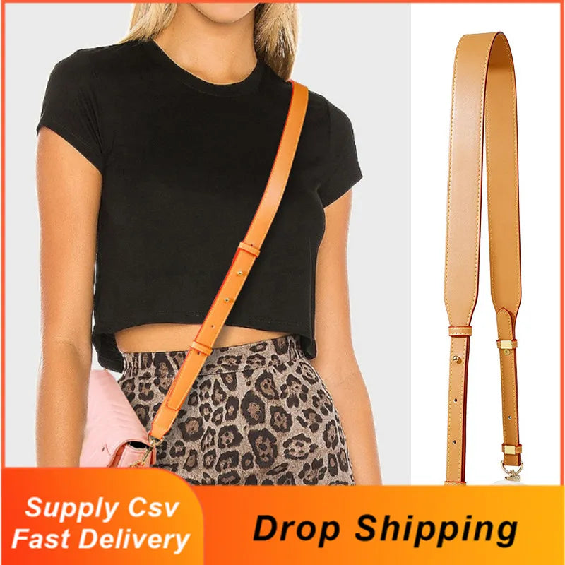 100 Genuine Leather 105CM Bag Strap for LV