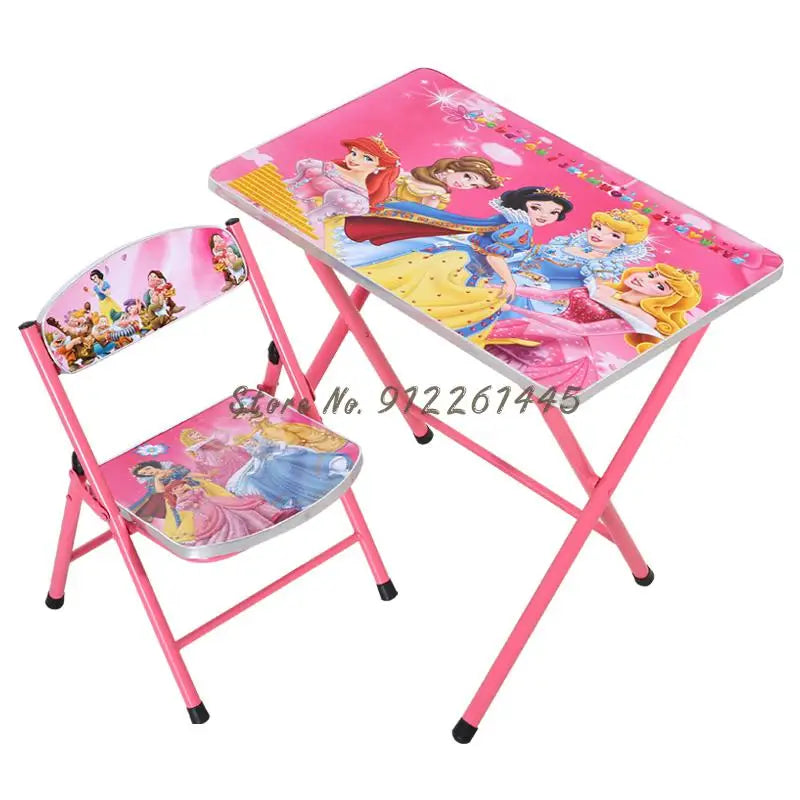 Kindergarten pupils children foldable learning tables and chairs