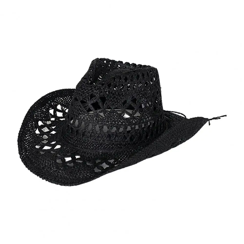 Western Cowboy Straw Hat Summer Men Women Wide