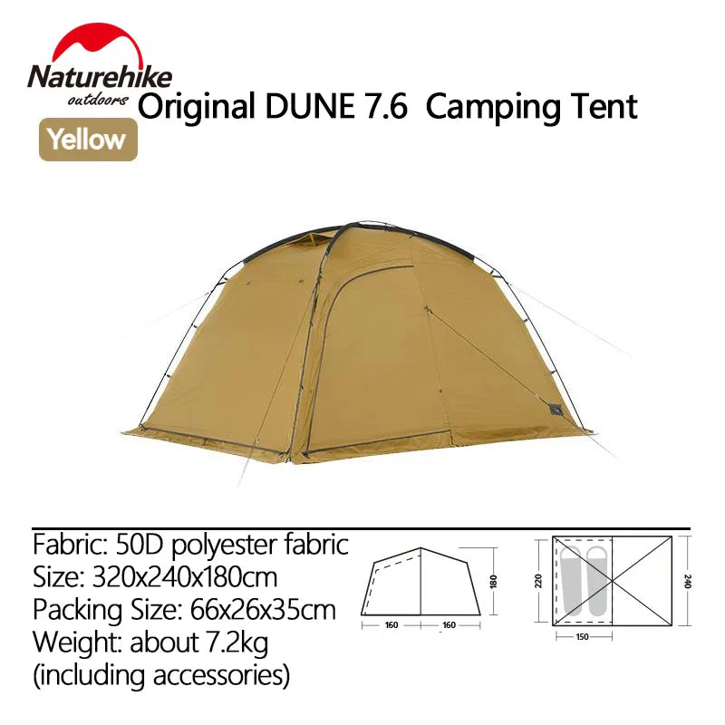 Naturehike DUNE 7.6 Lightweight Modified Dome Tent 4-season