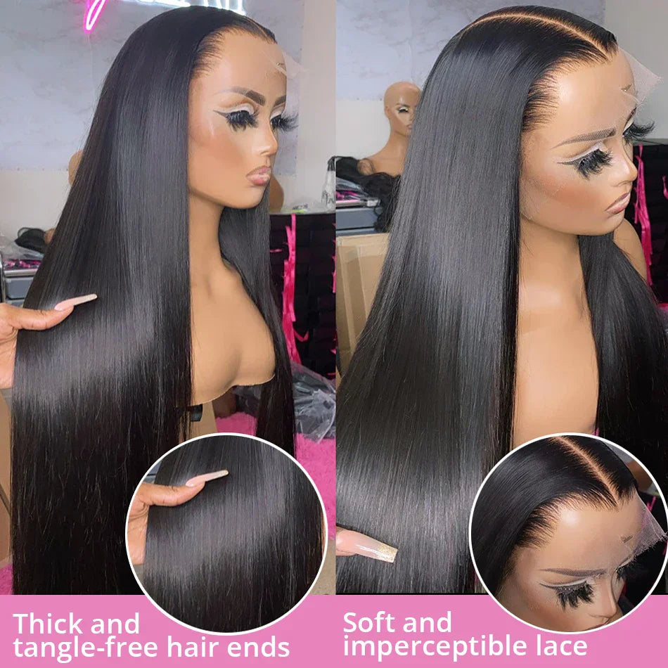 40 50 Inch Bone Straight Glueless Human Hair