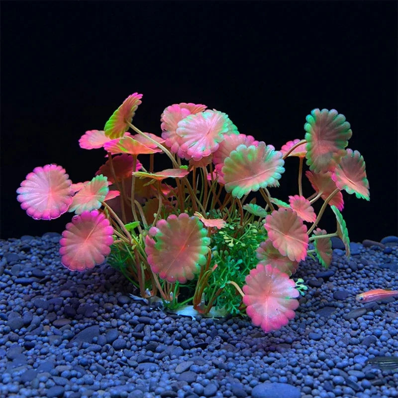 Green Artificial Leaves for Aqua-Terrariums Plants Fish Bowl