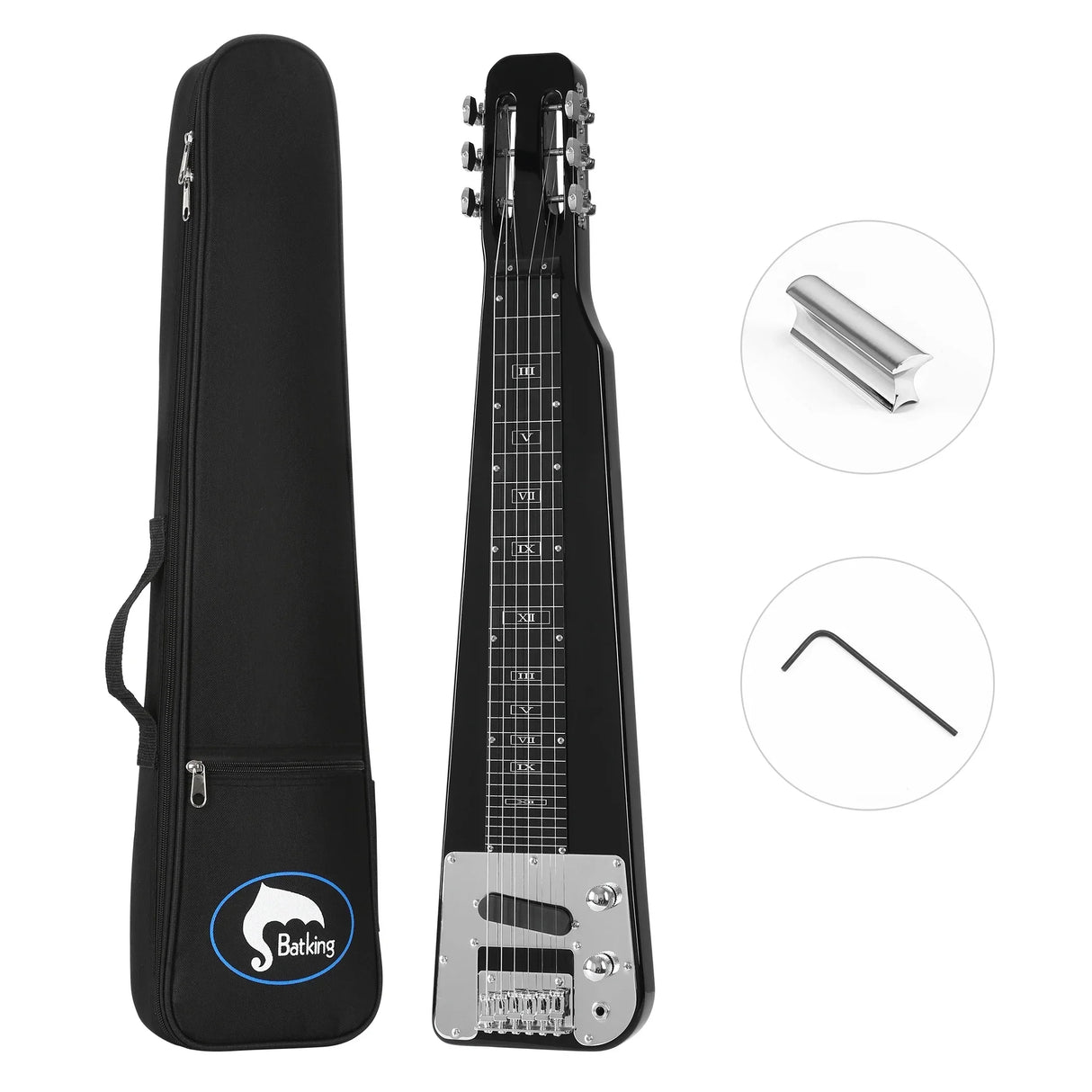 Batking Lap Steel Guitar 6 String Slotted Head