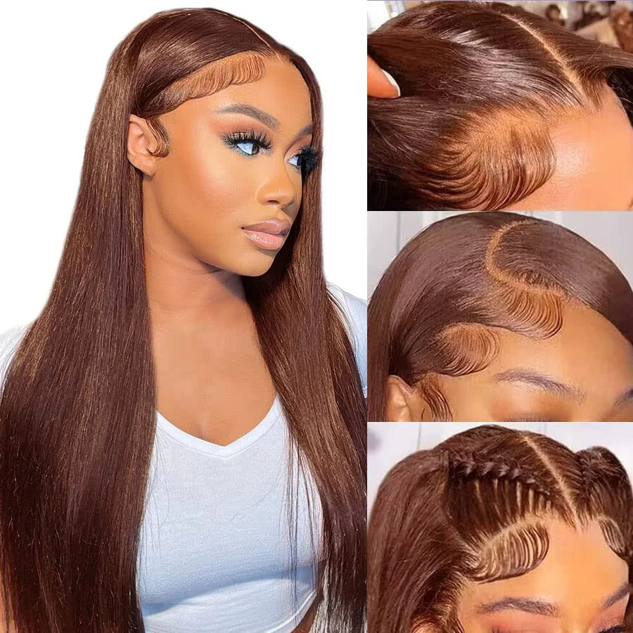 13x4 Bone Straight Lace Front Wigs Human Hair