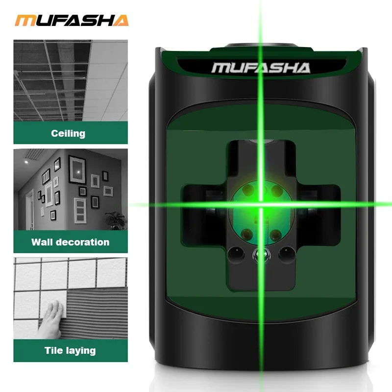 MUFASHA 2 Lines Laser Level Self-Leveling Cross Lines