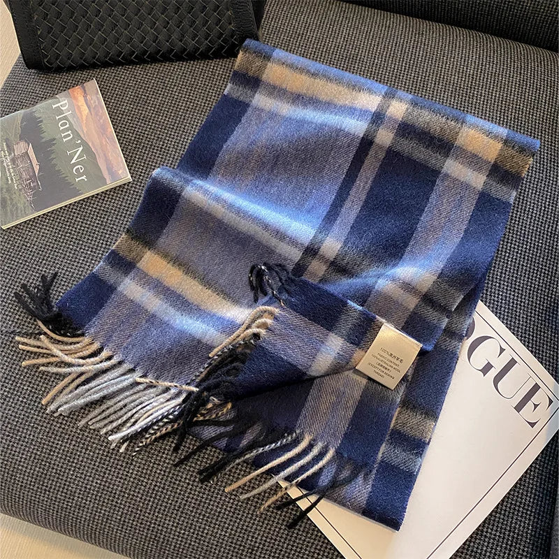 High Quality 100 Wool Scarf Female Fashion Classic