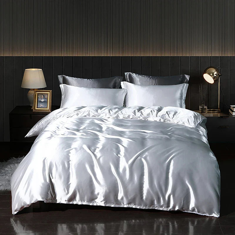Luxury Gold Mulberry Silk Bedding Set Comforter Quilt