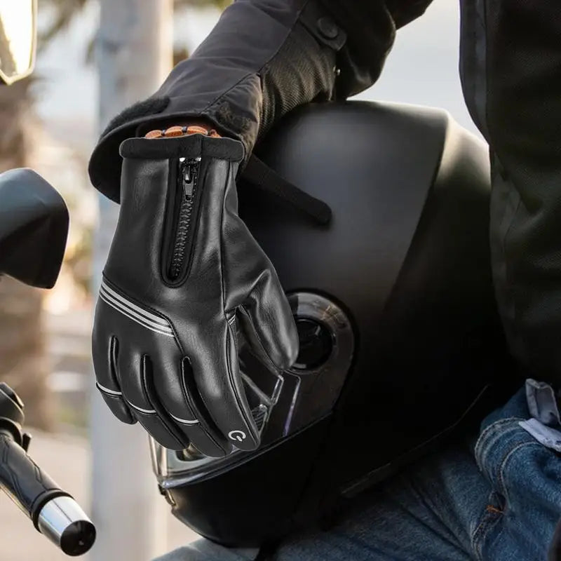 Universal Full Finger Touch Screen Waterproof Bike Gloves Thermal Warm Motor Winter Bike Riding Gloves for Winter Soft Cozy Dirt