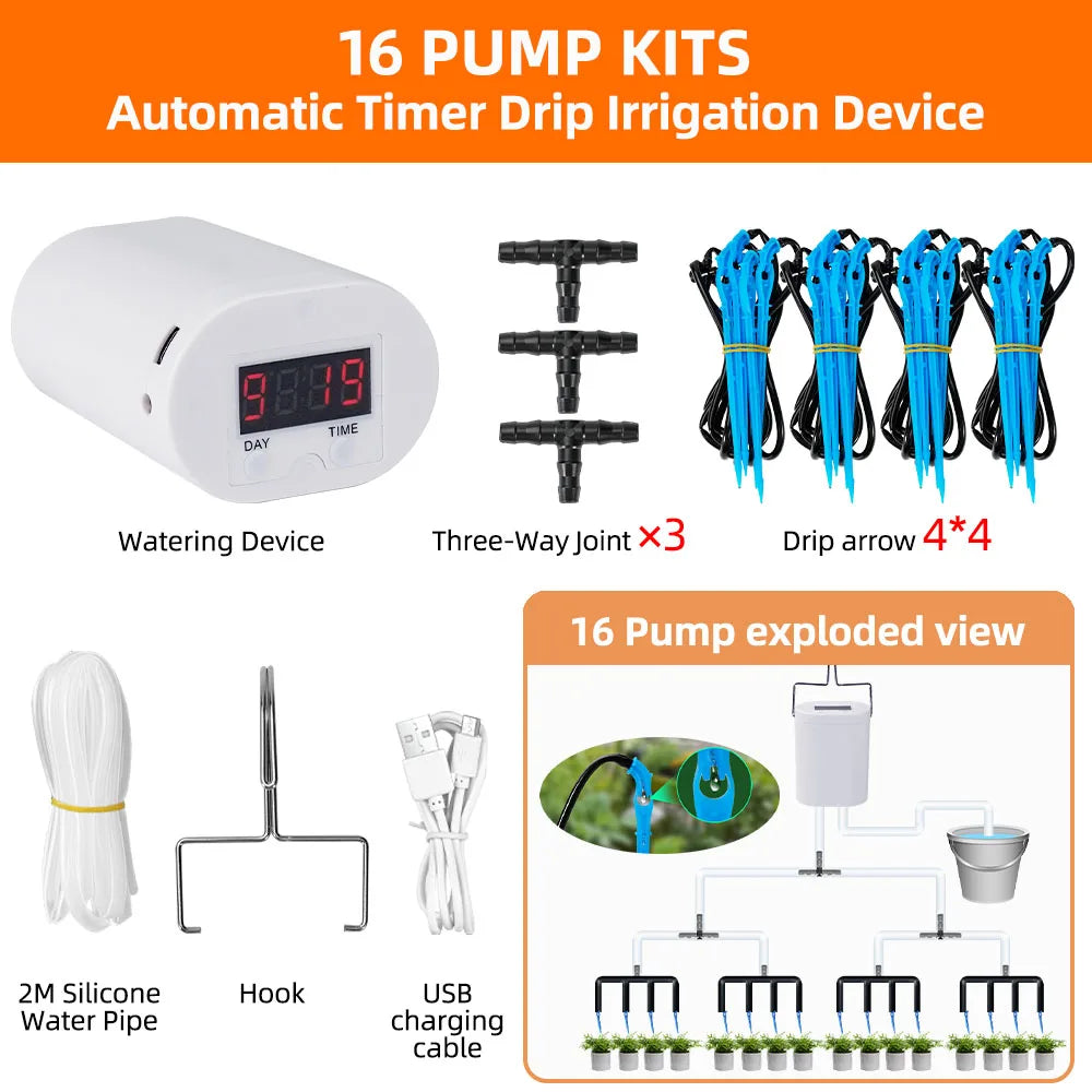 Automatic Plant Flower Watering Pump Home Sprinkler Drip