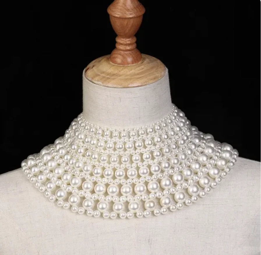 Body Chain Jewelry Pearl Sexy Beaded Collar Shoulder