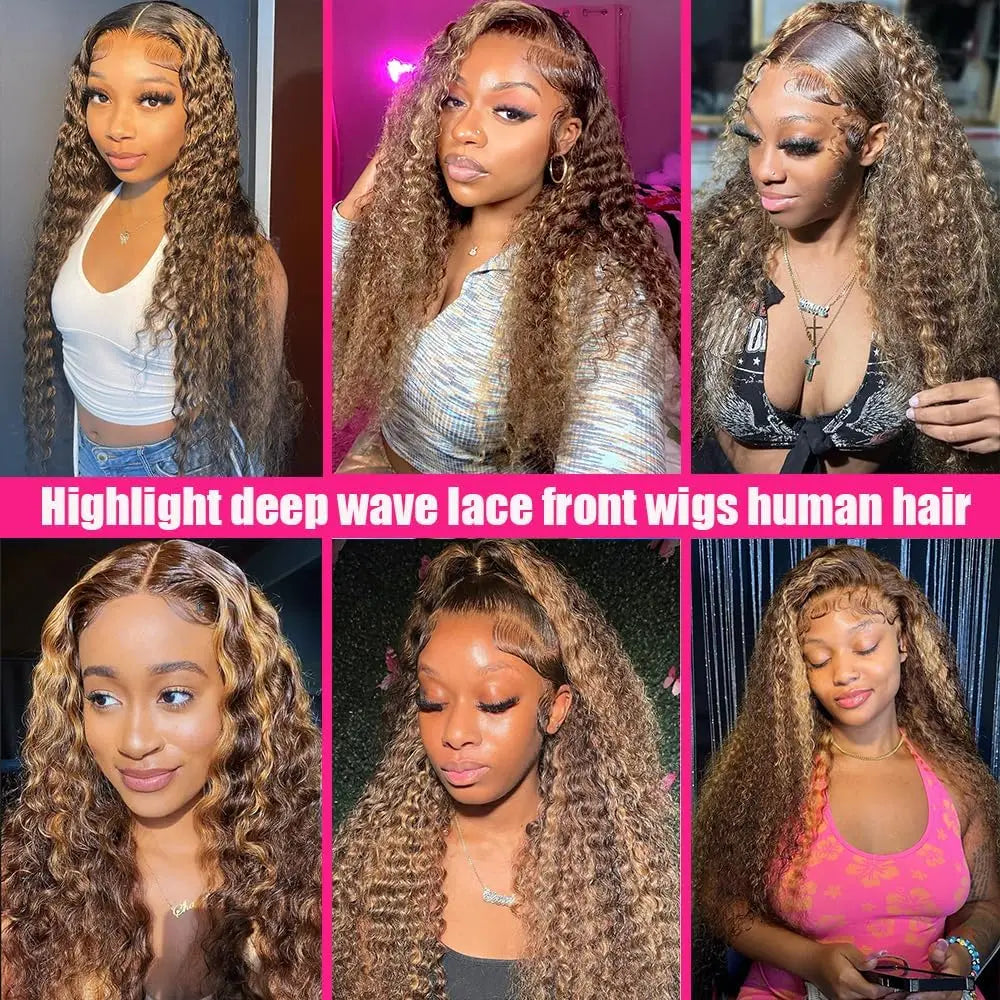 13x4 Hd Lace Highlight Wig Human Hair Wigs