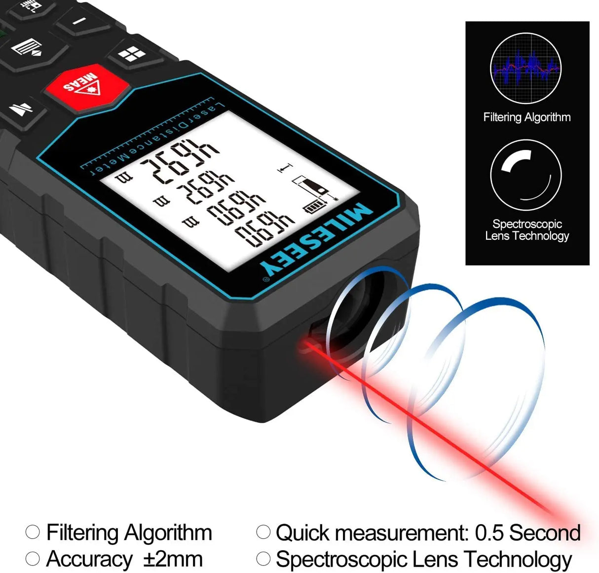 Mileseey Laser Distance Meter X5 X6 LV56U Electronic