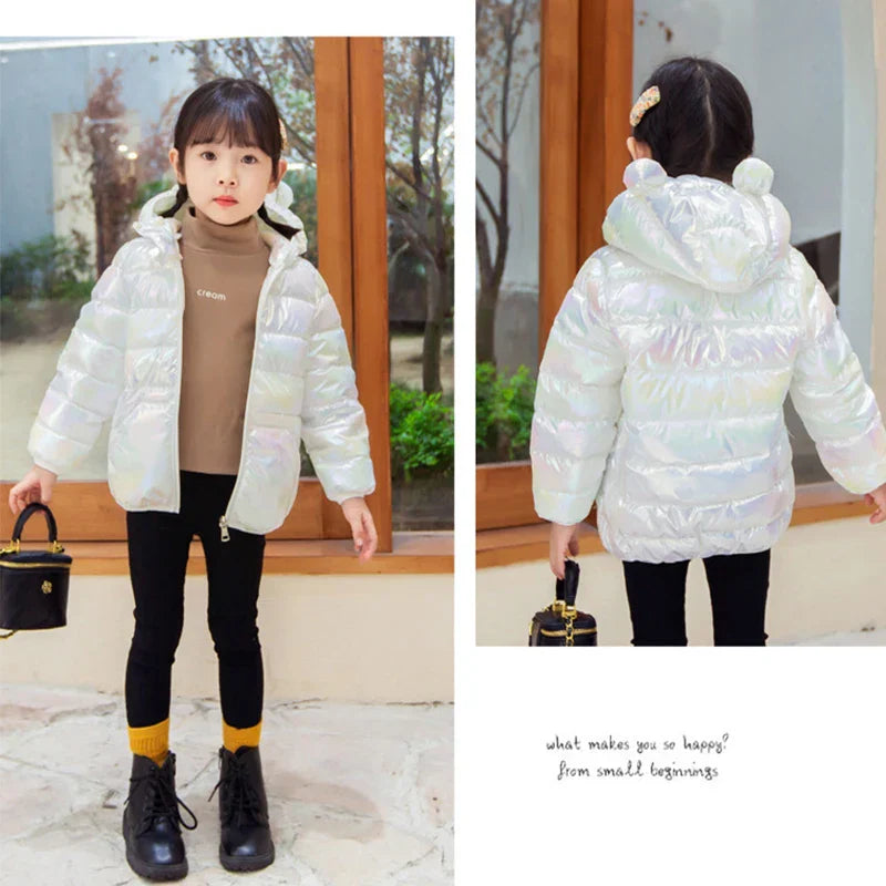Winter Hooded Lightweight Down Jackets Children Girls Boys