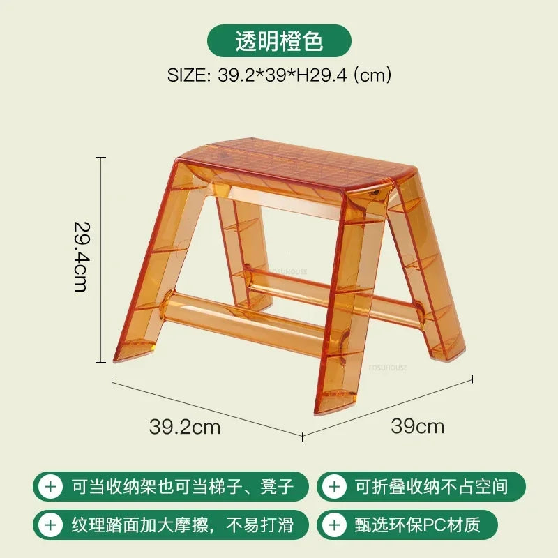 Modern Home Folding Ladder Transparent Acrylic Step Ladders