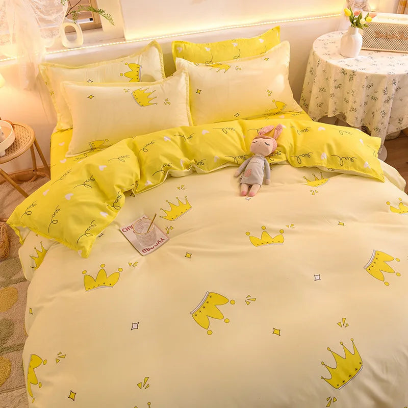 Cute Bedding Set Men Women Duvet Cover Bed