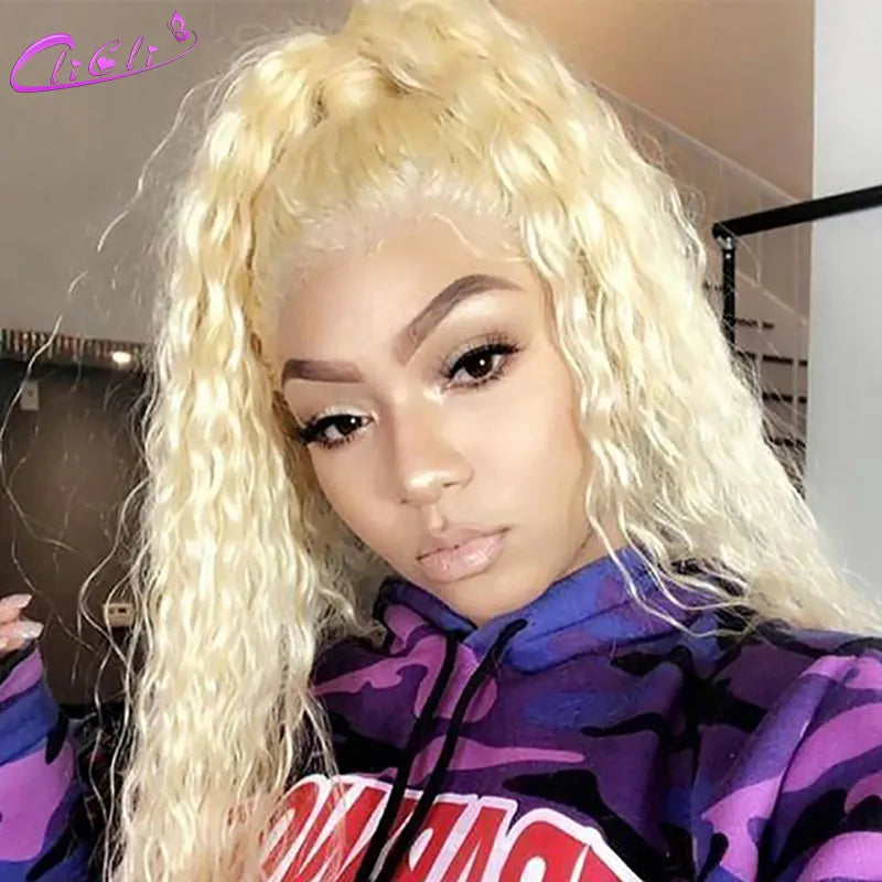 CliCli 613 Blonde Short Water Wave Bob Wig