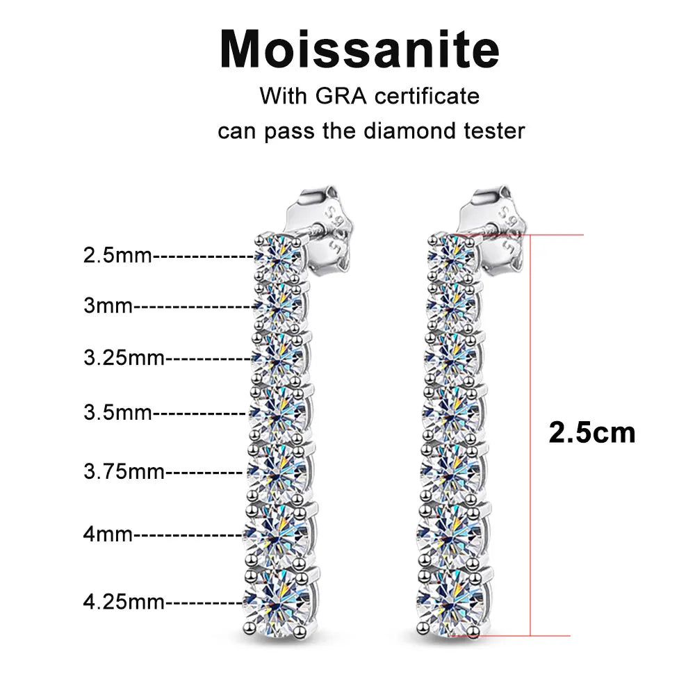 KNOBSPIN D VVS1 Moissanite Pandent Earrings for Woman