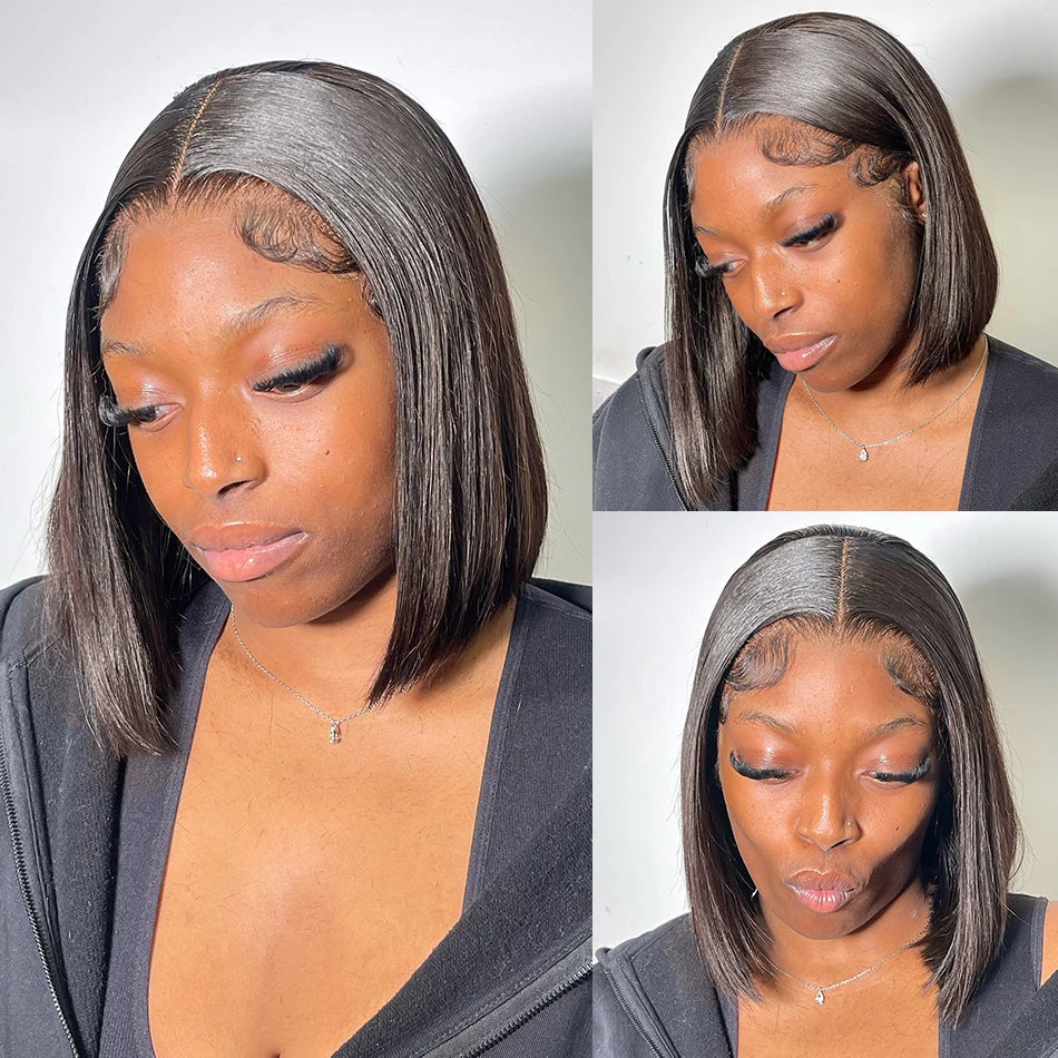 Glueless Straight Bob Wig 5x5 Lace Frontal Pre