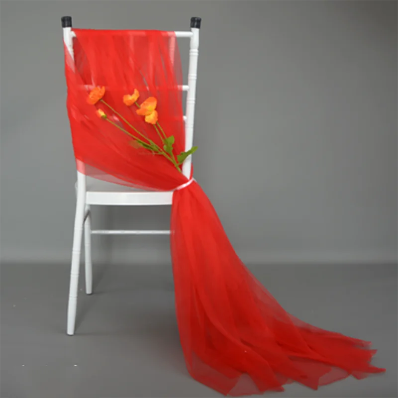 50pcs Soft Yarn Chair Sashes Chair Bows Wedding