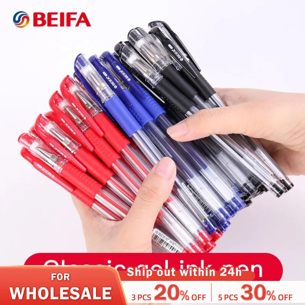 BEIFA 12pcs Classic Signing Gel Ink Pen Durable