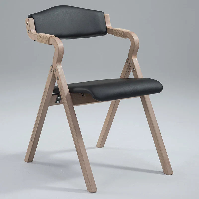 Wood Folding Dining Chair Vanity Salon Outdoor Camping