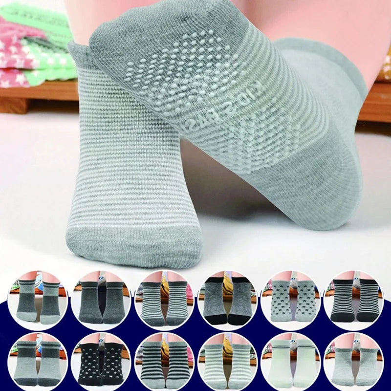 12pair/Lot Non Slip Toddler Socks with Grip for