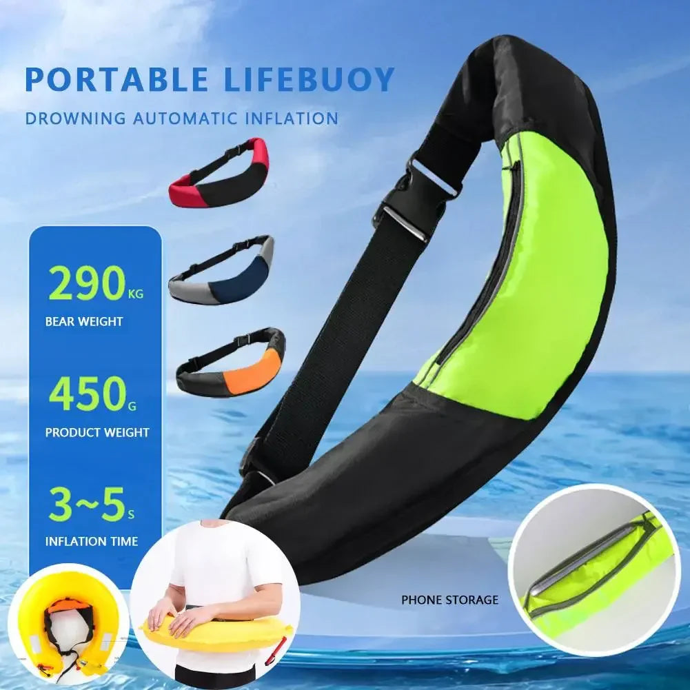 Inflatable Drifting Safety Life Belt Portable Oxford Buoyancy