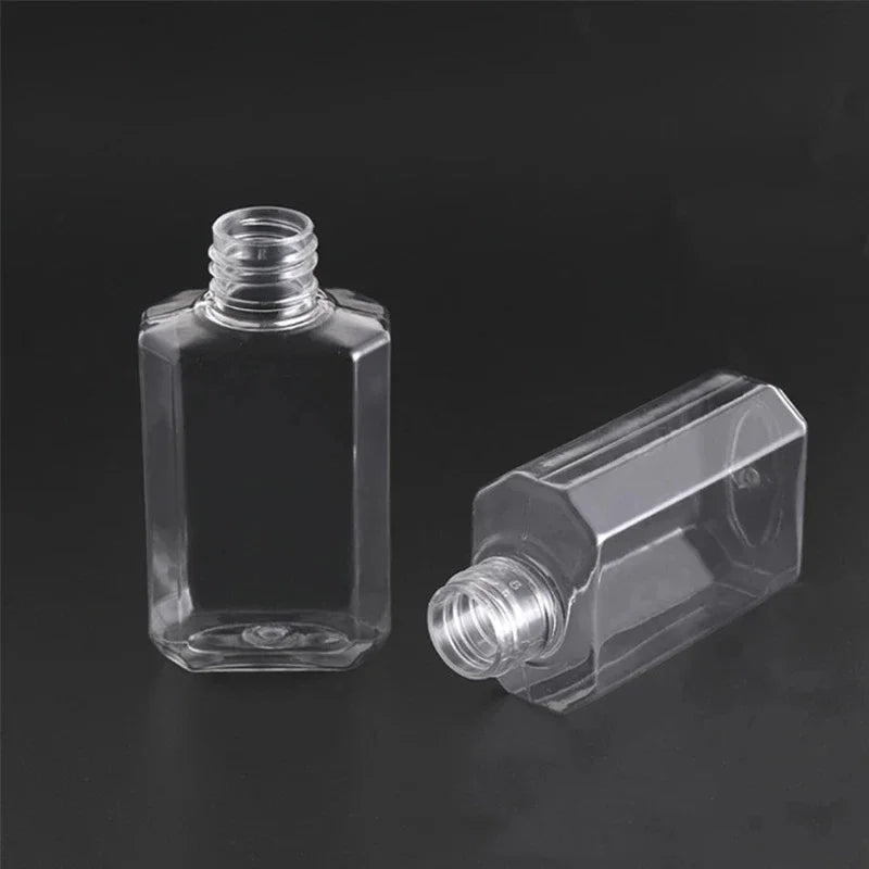 100/20/10Pcs Transparent Bottle With Flip Cap Plastic Hand
