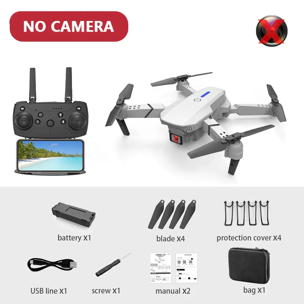 E88 Pro Drone Camera Hd 4k Professional Rc