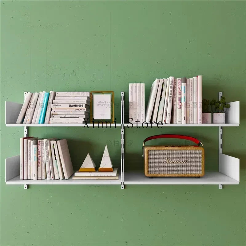 Metal Display Bookcase Magazine Rack Wall Modern Bookcase