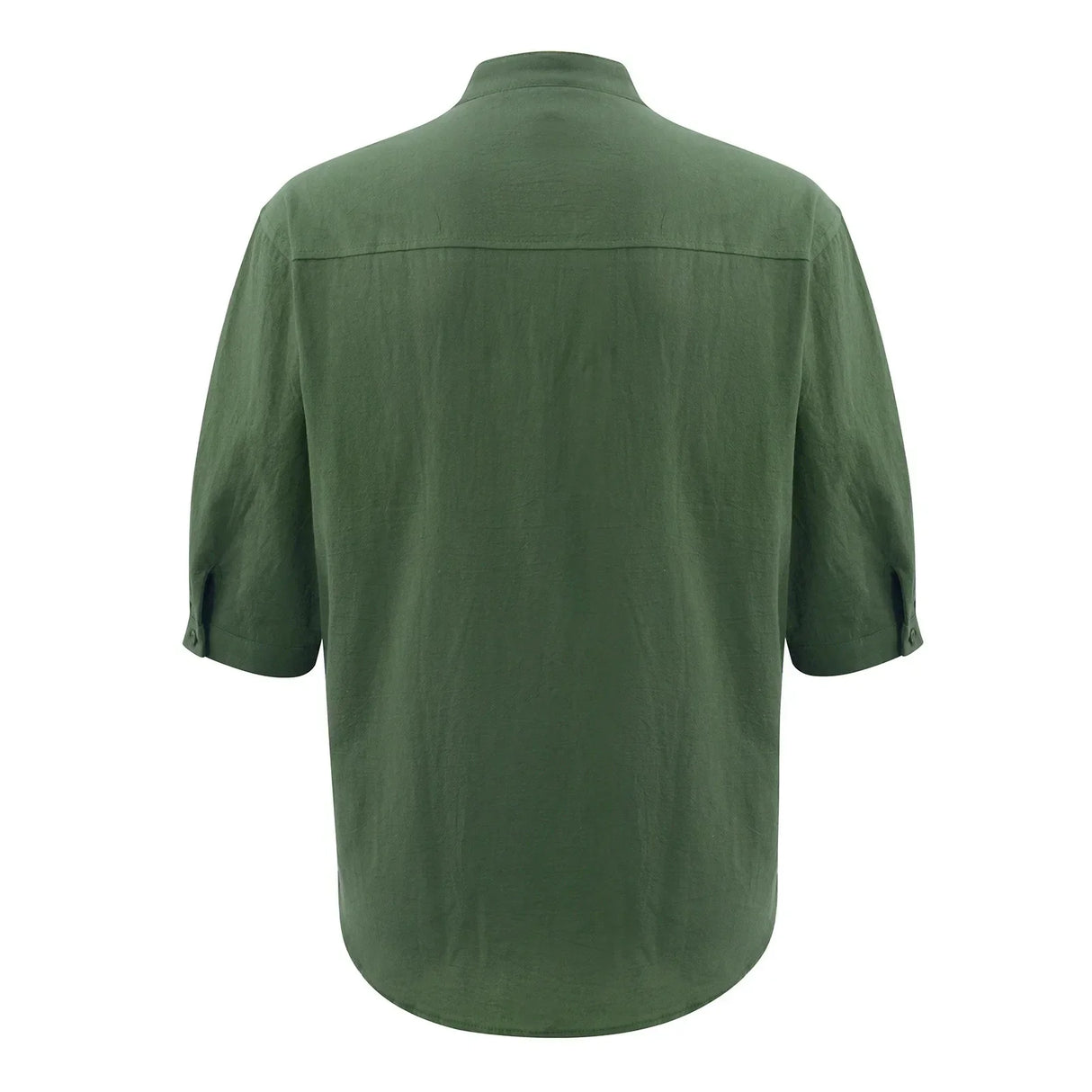 Men's Summer Shirts Stand-up Collar Five-point Mid-sleeve Shirt