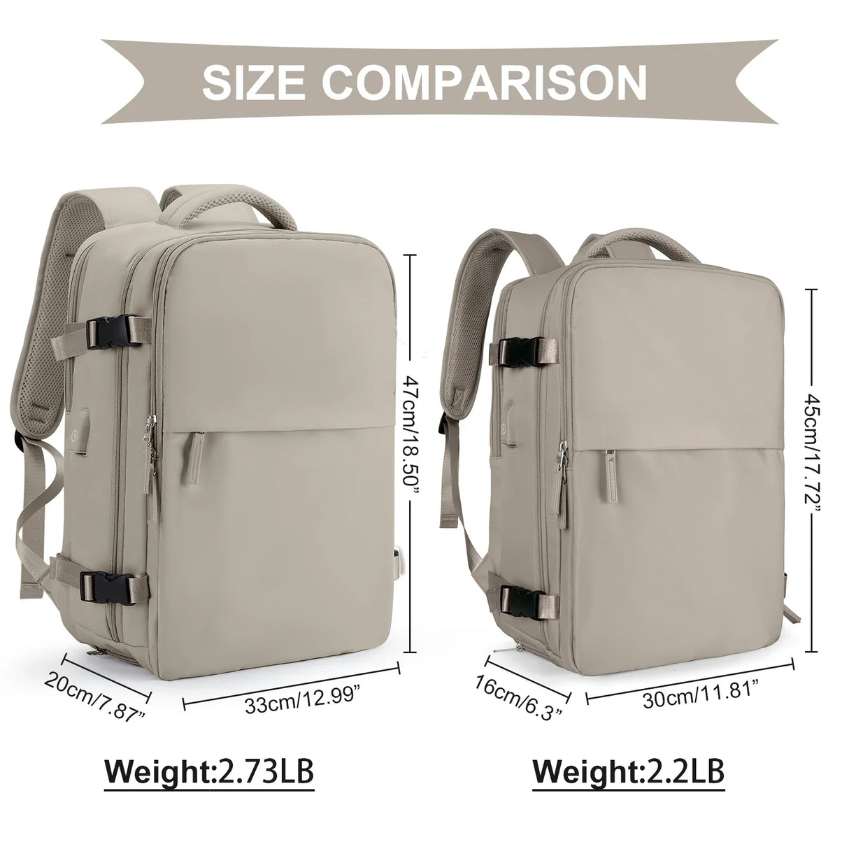 Travel Backpack for Men Women 40L Flight Approved