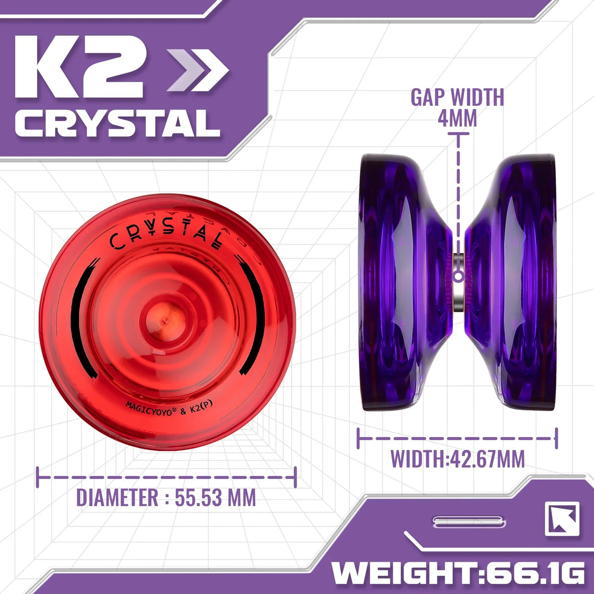 MAGICYOYO Responsive Yoyo for Kids K2 Crystal ,
