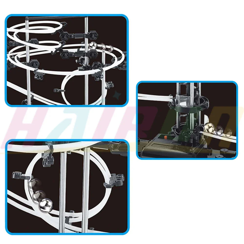 Pcs Roller Coaster Runway Building Blocks Ball Circuit