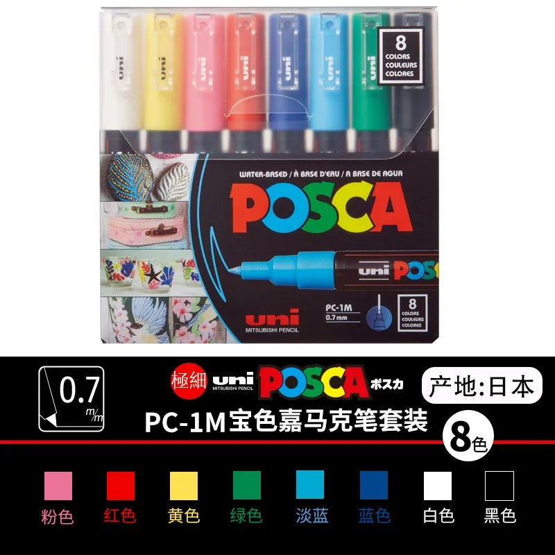 Uni Marker Pen, PC-3M Acrylic posca marcadores permanent