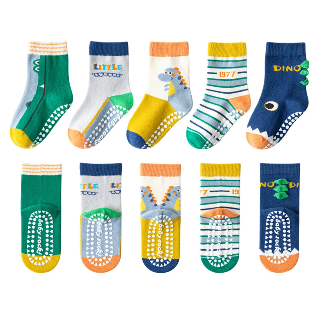 5 Pairs Children's Socks Cotton Non-slip Socks Floor