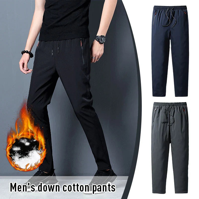 Men Winter Warm Pant Thicken Waterproof Down Cotton