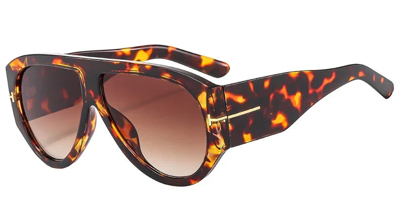 Oversized Pilot Sunglasses Women Fashion 2023 Luxury Big