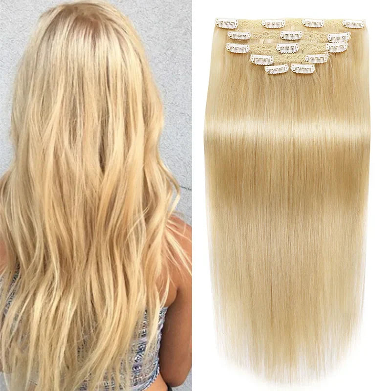 BHF Clip in Hair Extensions Human Hair Straight
