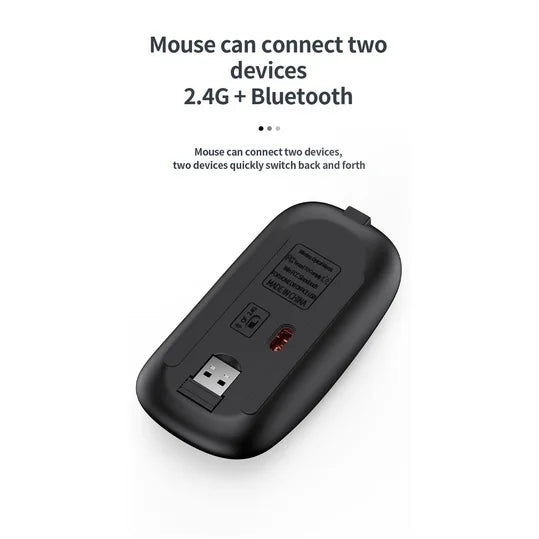 Gray Bluetooth 5.0 & 2.4G Wireless Keyboard Mouse