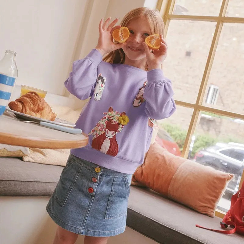 Jumping Meters 2-7T Autumn Spring Baby Girls Sweatshirts